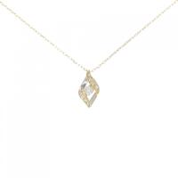 K18YG/PT ダイヤモンド ネックレス 0.20CT