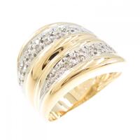 K18YG/PT ダイヤモンド リング 0.19CT