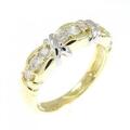 K18YG/PT ダイヤモンド リング 0.40CT
