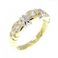 K18YG/PT ダイヤモンド リング 0.40CT