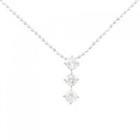 PT スリーストーン ダイヤモンド ネックレス 0.30CT