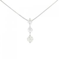 PT スリーストーン ダイヤモンド ネックレス 0.700CT