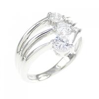 PT スリーストーン ダイヤモンド リング 0.445CT