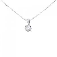 PT ソリティア ダイヤモンド ネックレス 0.12CT