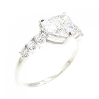 PT ダイヤモンド リング 1.205CT D SI2 ハートシェイプ