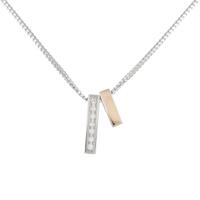 PT/K18PG 2WAY ダイヤモンド ネックレス 0.07CT