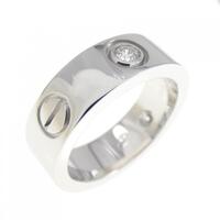 カルティエ ラブ ハーフダイヤ リング