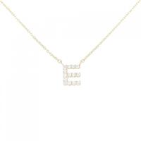 ギンザ タナカ イニシャルE ダイヤモンド ネックレス 0.11CT