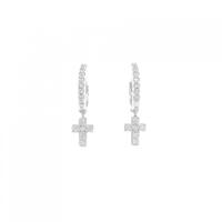 ポンテヴェキオ クロス ダイヤモンドピアス 0.24CT