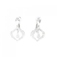 K18WG ダイヤモンド イヤリング 0.16CT