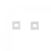 K18WG ダイヤモンド ピアス