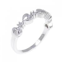 K18WG ハート ダイヤモンド リング 0.06CT