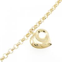 K18YG ハート ブレスレット