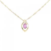 K18YG/750YG ルビー ネックレス