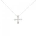 K18WG クロス ダイヤモンド ネックレス 0.40CT