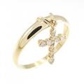 K18YG クロス ダイヤモンド リング 0.15CT