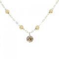 K18YG/PT ソリティア ダイヤモンド ネックレス 0.28CT