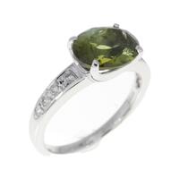 K18WG トルマリン リング 2.00CT