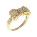 K18YG リボン ダイヤモンド リング 0.33CT
