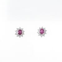 PT ルビー ピアス 0.4CT