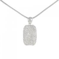 K18WG パヴェ ダイヤモンド ネックレス 2.00CT