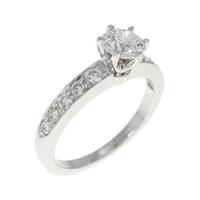 ティファニー ビーズセッティング リング 0.50CT H VVS1 EXT