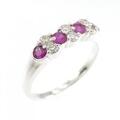 K18WG ルビー リング 0.35CT
