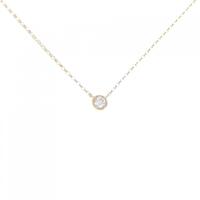K18YG ソリティア ダイヤモンド ネックレス 0.08CT