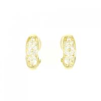 K18YG フラワー ダイヤモンド イヤリング 0.70CT