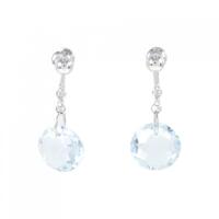 K14WG ブルートパーズ イヤリング