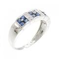 K18WG サファイヤ リング 0.88CT