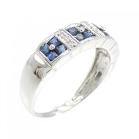 K18WG サファイヤ リング 0.88CT