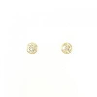 K18YG ソリティア ダイヤモンド ピアス 0.50CT