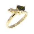 K18YG ハート トルマリン リング 0.54CT