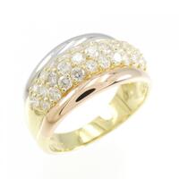 K18YG/PT/K18PG ダイヤモンド リング 1.02CT