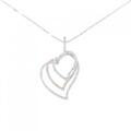 K18WG/K18PG ハート ダイヤモンド ネックレス 0.70CT