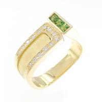 K18YG グリーンガーネット リング 0.20CT
