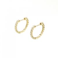 K18YG フープ ダイヤモンド ピアス 0.50CT