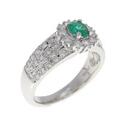 PT エメラルド リング 0.23CT