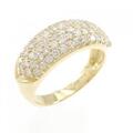 K18YG パヴェ ダイヤモンド リング 1.00CT
