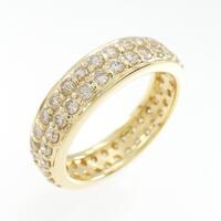 K18YG フルエタニティ ダイヤモンド リング 1.77CT
