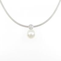 K18WG/750WG 白蝶パール ネックレス 10.3mm