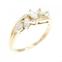 18KYG ダイヤモンド リング 0.75CT