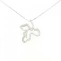 K18WG リーフ ダイヤモンド ネックレス 1.00CT