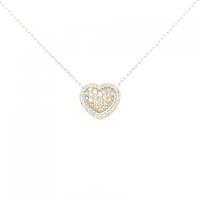 K18WG/K18PG 2WAY ハート ダイヤモンド ネックレス 0.30CT