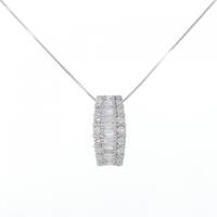 K18WG ダイヤモンド ネックレス 1.00CT