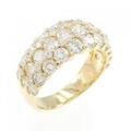 K18YG パヴェ ダイヤモンド リング 3.27CT
