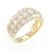 K18YG パヴェ ダイヤモンド リング 3.27CT