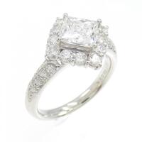 PT ダイヤモンド リング 1.050CT D VS1 プリンセスカット