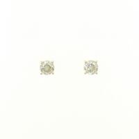 K18YG ソリティア ダイヤモンド ピアス 0.80CT